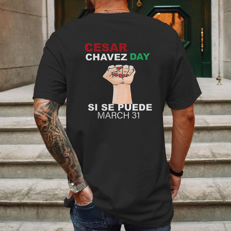 Cesar Chavez Si Se Puede Mens Back Print T-shirt Gifts for Men