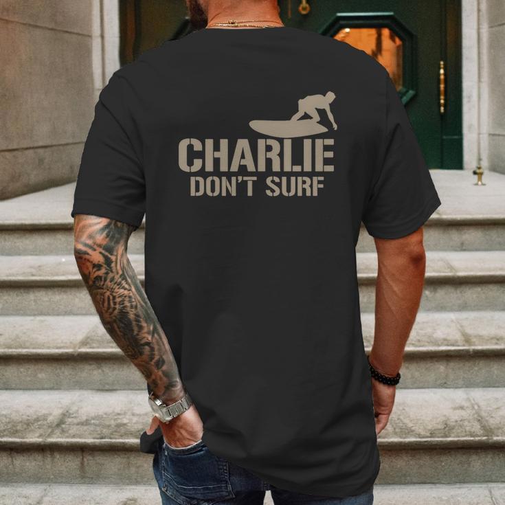 Charlie Don’T Surf T-Shirt Mens Back Print T-shirt Gifts for Men