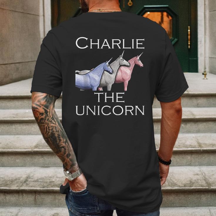 Charlie The Unicorns Shun Mens Back Print T-shirt Gifts for Men