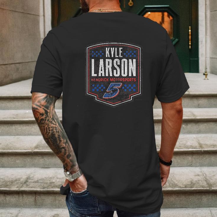 Checkered Flag Kyle Larson 2021 Mens Back Print T-shirt Gifts for Men