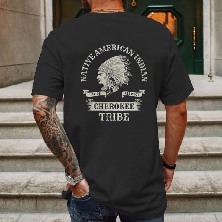 Cherokee Tribe Mens Back Print T-shirt Gifts for Men