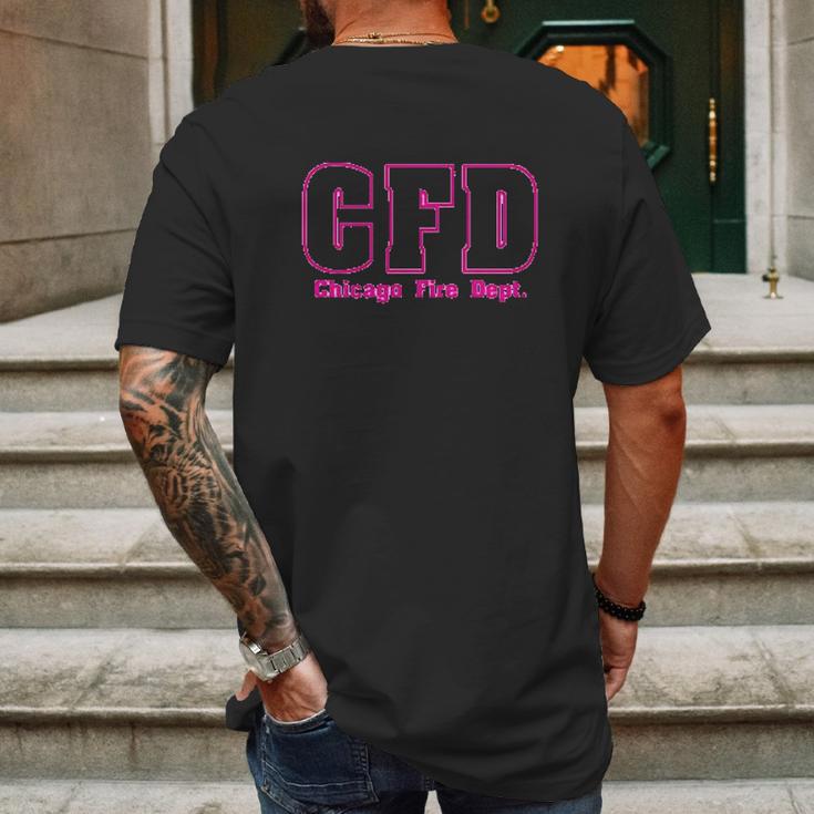 Chicago Fire Department Mens Back Print T-shirt Gifts for Men