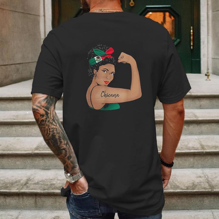 Chicana Girl Unbreakable Rosie The Riveter Mens Back Print T-shirt Gifts for Men