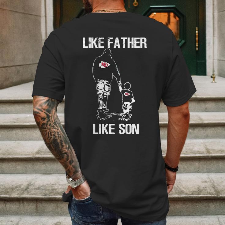 Chiefs Fans Like Father Like Son Mens Back Print T-shirt Gifts for Men