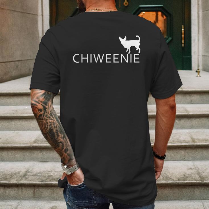 Chiweenie Dog Funny Logo Mens Back Print T-shirt Gifts for Men