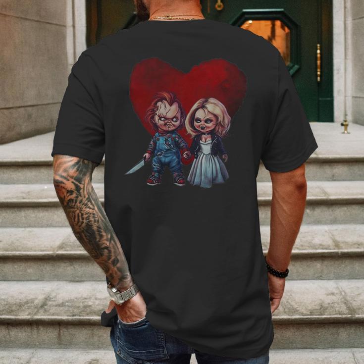 Chucky Love Tiffany Horror Lover Shirt Mens Back Print T-shirt Gifts for Men