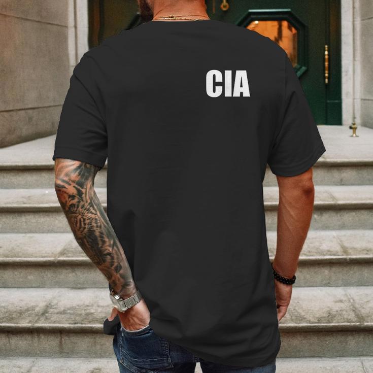 Cia Central Intelligence Agency Mens Back Print T-shirt Gifts for Men