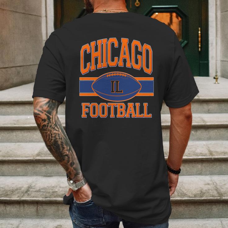 Classic Chicago Il Football Fan Logo Mens Back Print T-shirt Gifts for Men