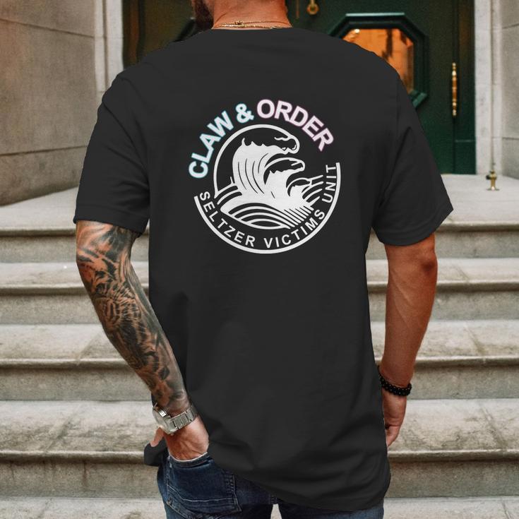 Claw & Order Seltzer Victims Unit Great Gift Mens Back Print T-shirt Gifts for Men