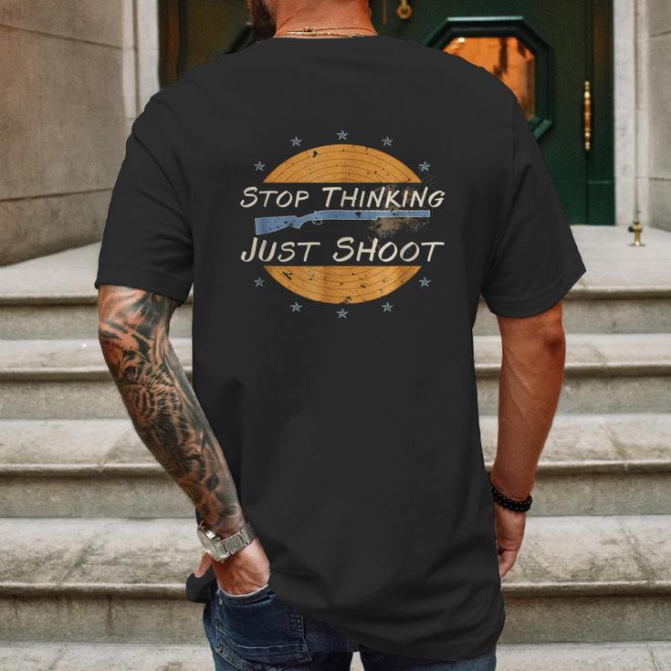 Clay Shooting Shirt Funny Trap Skeet Sporting Just Shoot Mens Back Print T-shirt Gifts for Men