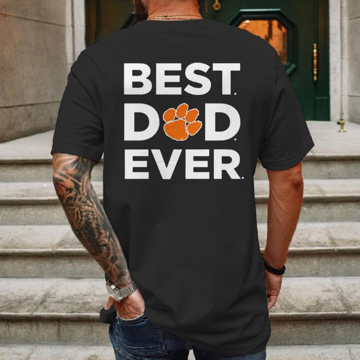 Clemson Tigers_Best Dad Ever Mens Back Print T-shirt Gifts for Men