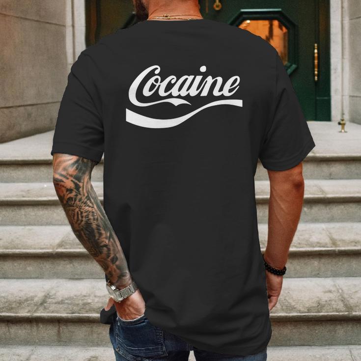 Coca Cocaine Mens Back Print T-shirt Gifts for Men