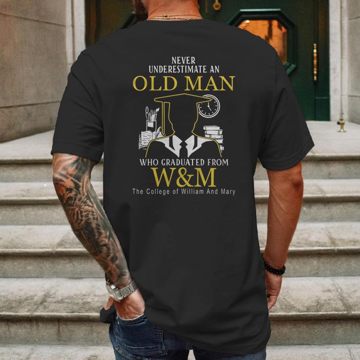 College Of William And Mary Mens Back Print T-shirt Gifts for Men