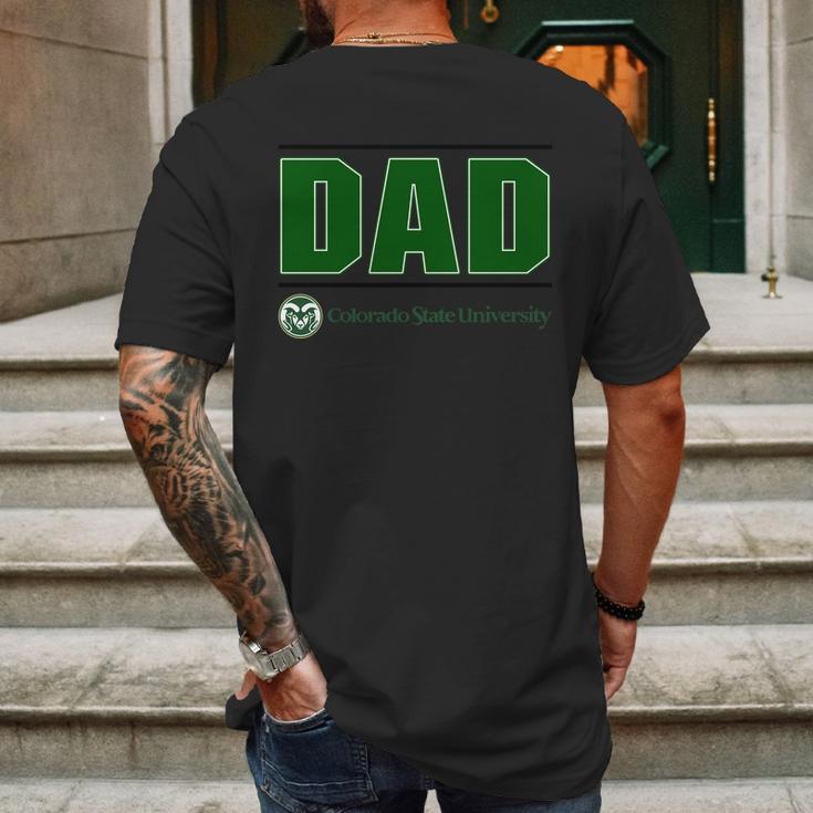 Colorado State University Fort Collins Proud Dad Parents Day Mens Back Print T-shirt Gifts for Men