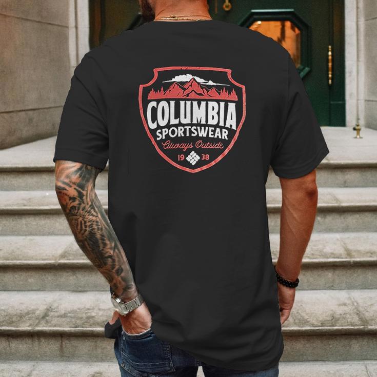 Columbia Mountain Mens Back Print T-shirt Gifts for Men