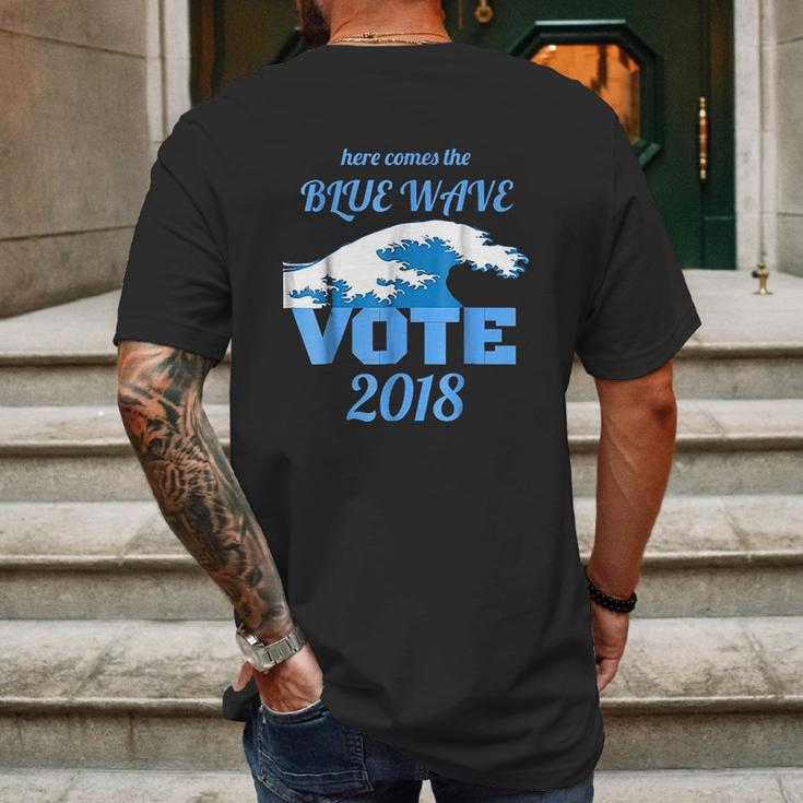 Here Comes The Blue Wave Mens Back Print T-shirt Gifts for Men