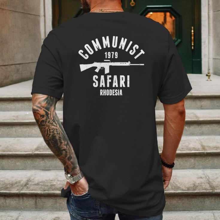 Communist Safari 1979 Rhodesia Light Infantry Mens Back Print T-shirt Gifts for Men