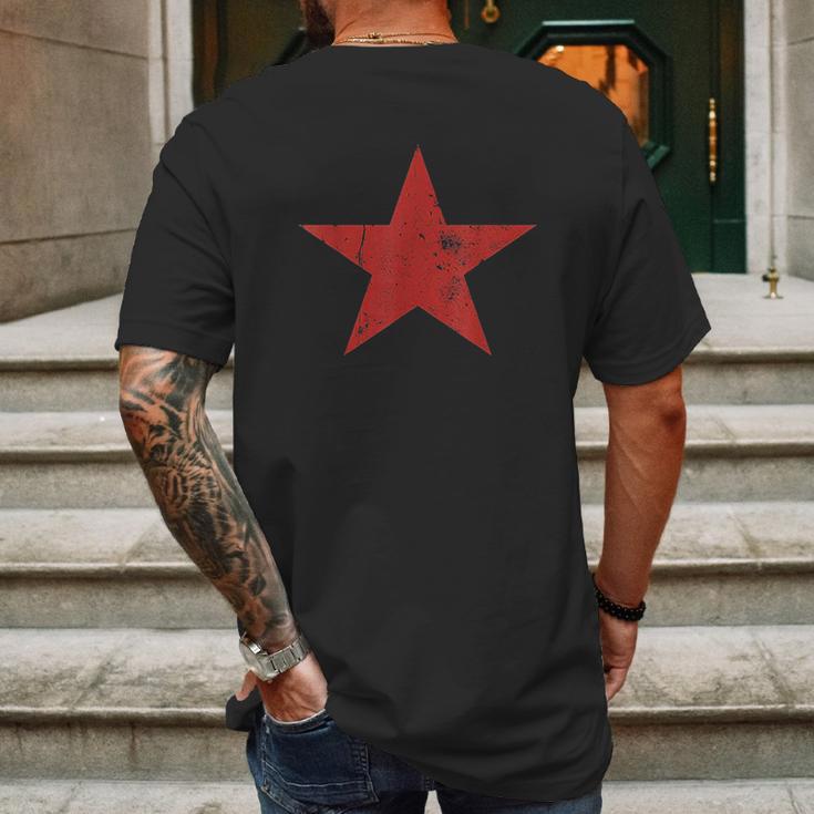 Communist Star Mens Back Print T-shirt Gifts for Men