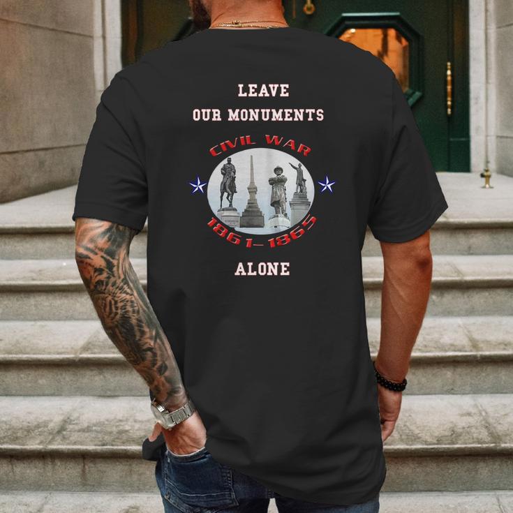 Confederate Monuments Mens Back Print T-shirt Gifts for Men