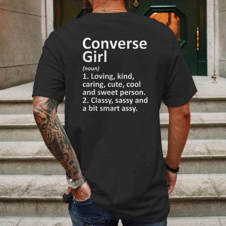 Converse Girl Definition Texas Funny City Home Roots Gift Mens Back Print T-shirt Gifts for Men