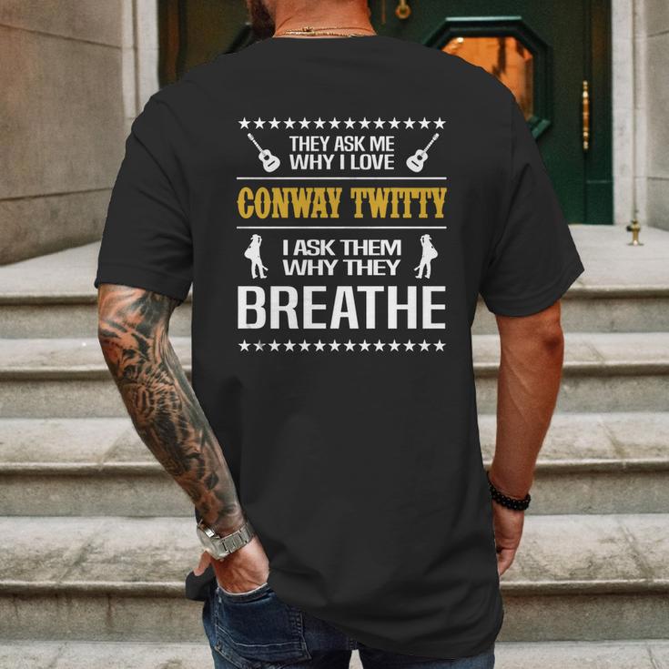 Conway Twitty Mens Back Print T-shirt Gifts for Men