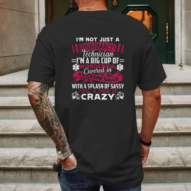 Cool I Am Not Just A Pharmacy Technician Mens Back Print T-shirt Gifts for Men