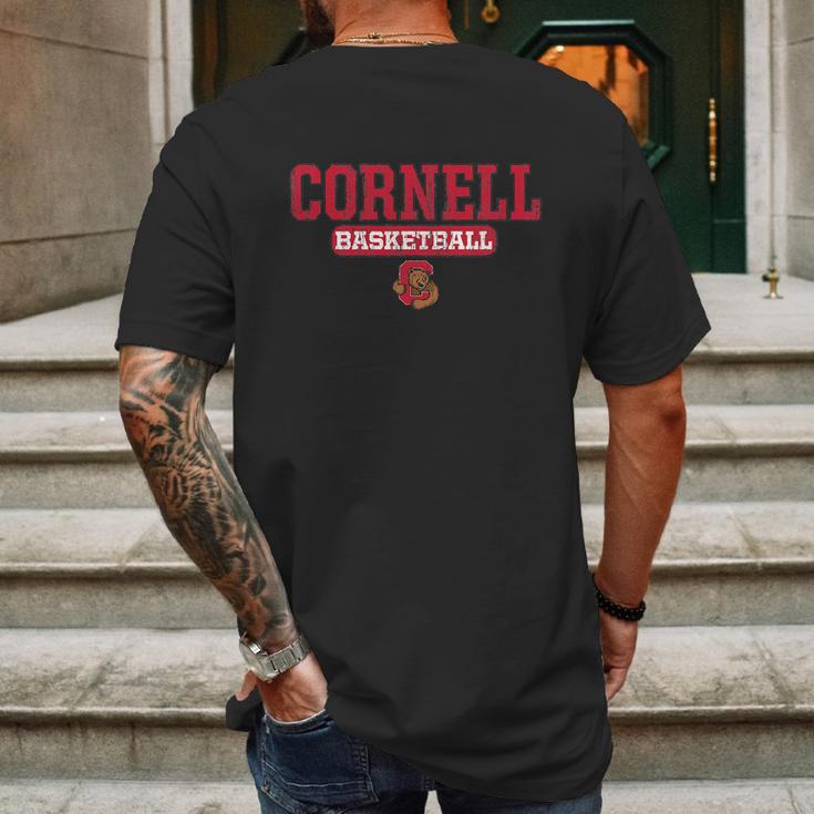 Cornell Big Red Basketball Icon Neutral Mens Back Print T-shirt Gifts for Men