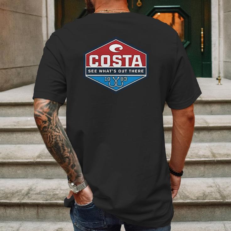 Costa Del Mar Men Tech Performance Mens Back Print T-shirt Gifts for Men