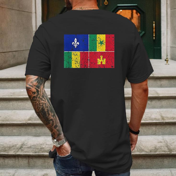 Creole Flag Louisiana Creoles Pride Mens Back Print T-shirt Gifts for Men