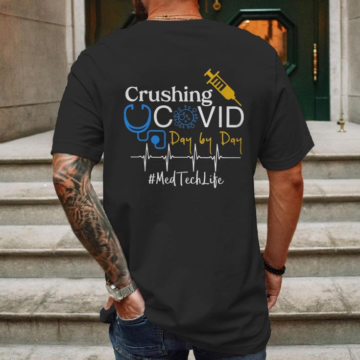 Crushing Dangerous Disease Day By Day Med Tech Mens Back Print T-shirt Gifts for Men