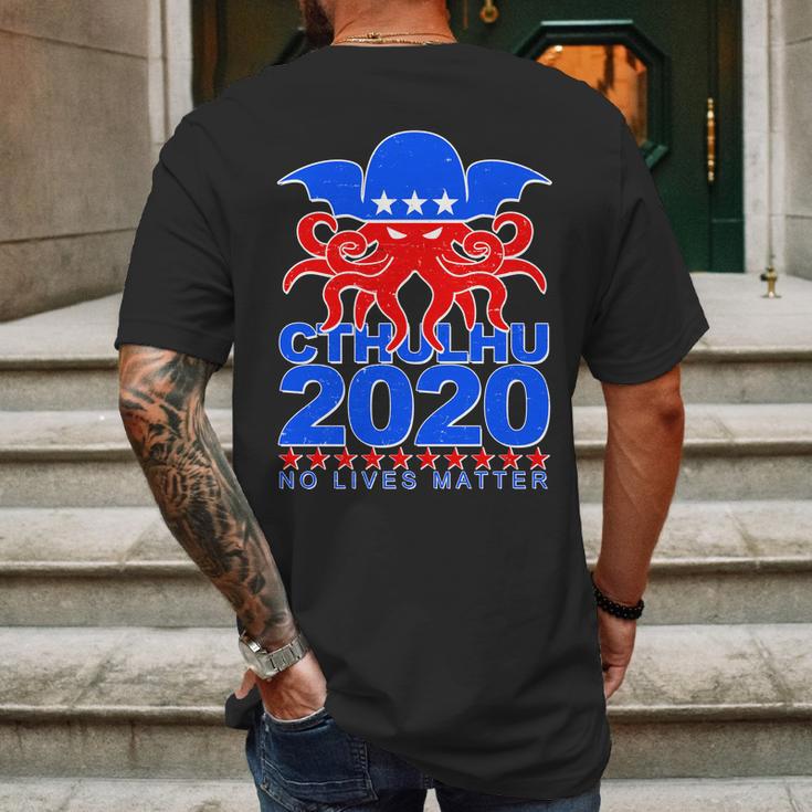 Cthulhu 2020 No Lives Matter Mens Back Print T-shirt Gifts for Men