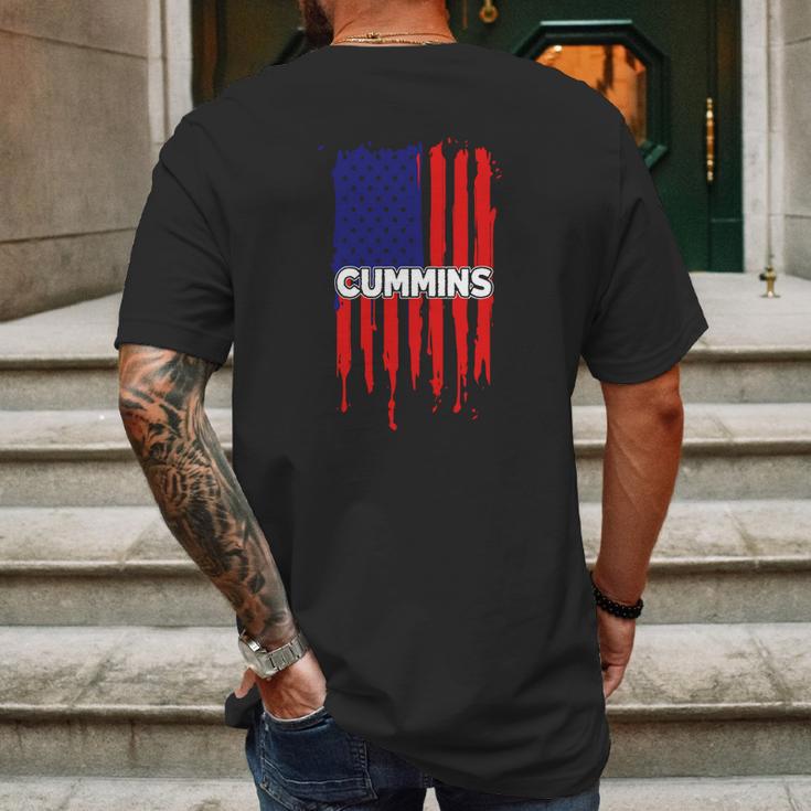 Cummins Usa Flag Tshirt Mens Back Print T-shirt Gifts for Men