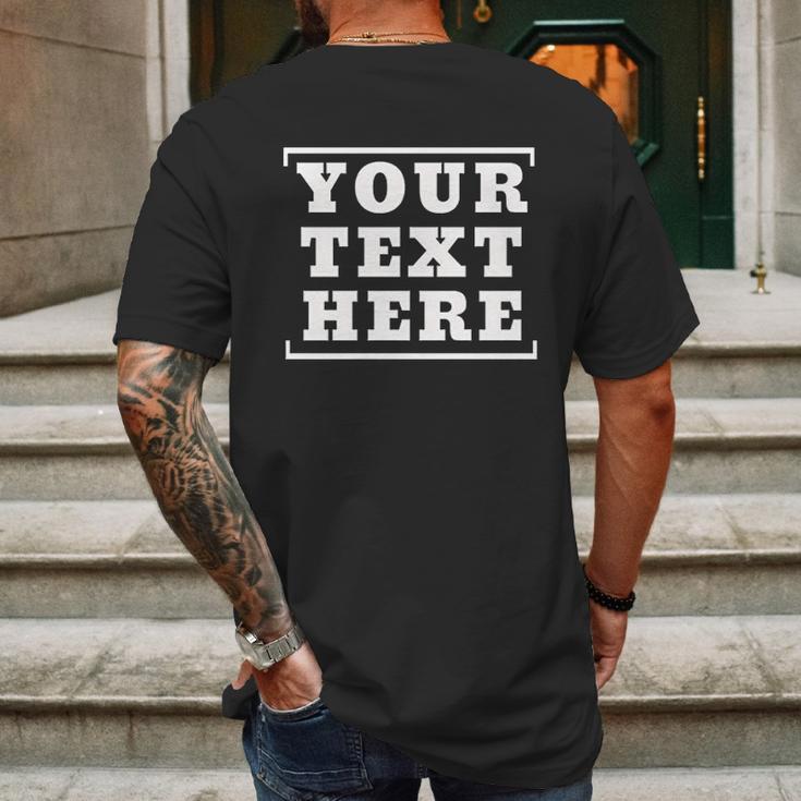 Custom Design Your Own - Customized Mens Back Print T-shirt Gifts for Men