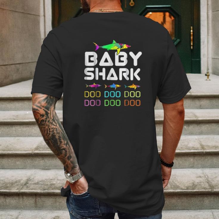 Cute Baby Shark Doo Doo Doo Mens Back Print T-shirt Gifts for Men