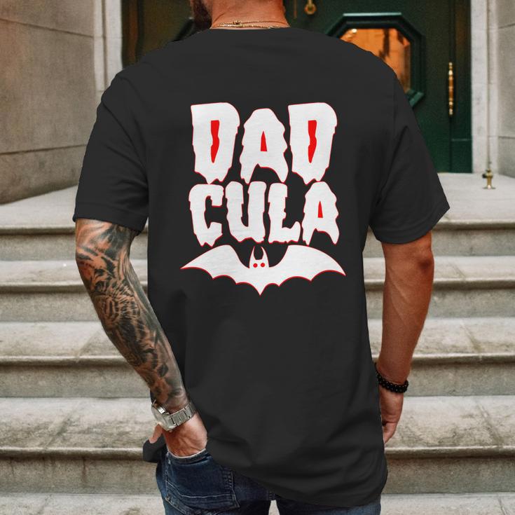 Cute Halloween Funny Halloween Day Dadcula Dracula Mens Back Print T-shirt Gifts for Men