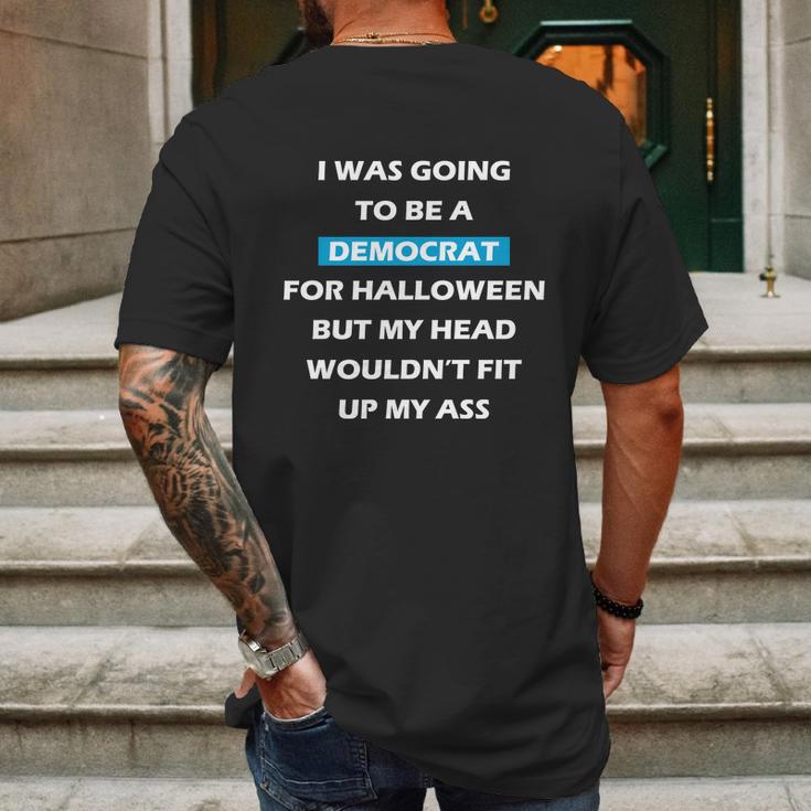 Cute Halloween Funny Halloween Day Democrat For Halloween Mens Back Print T-shirt Gifts for Men