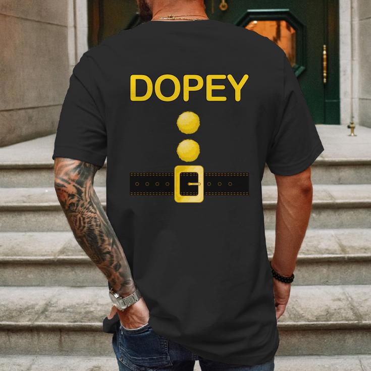 Cute Halloween Funny Halloween Day Dopey Dwarf Costume Mens Back Print T-shirt Gifts for Men