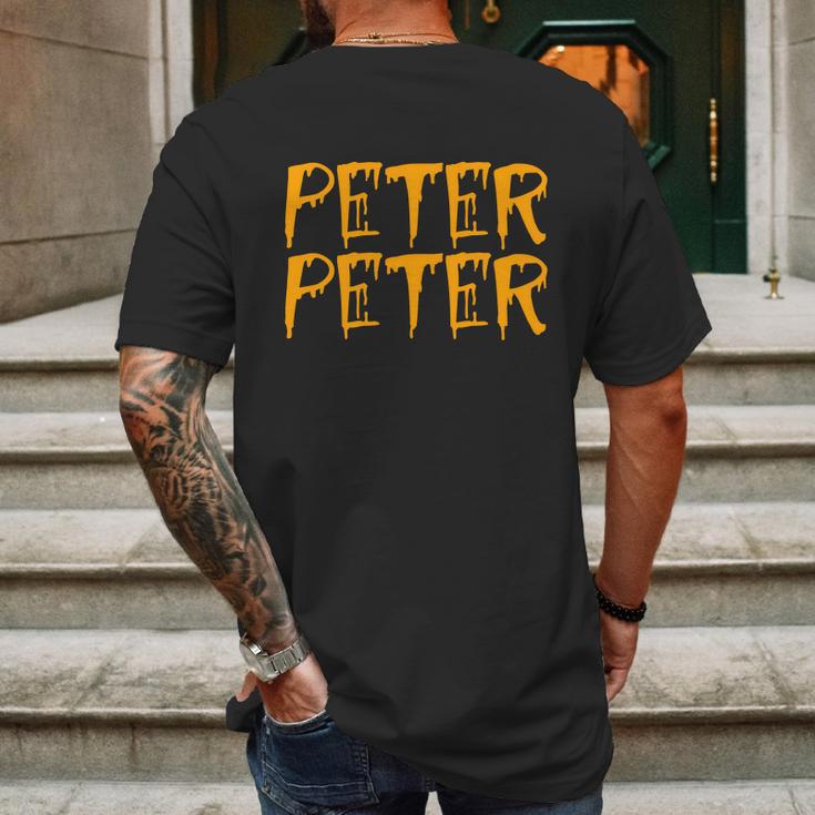 Cute Halloween Funny Halloween Day Peter Peter Pumpkin Eater Couples Halloween Mens Back Print T-shirt Gifts for Men