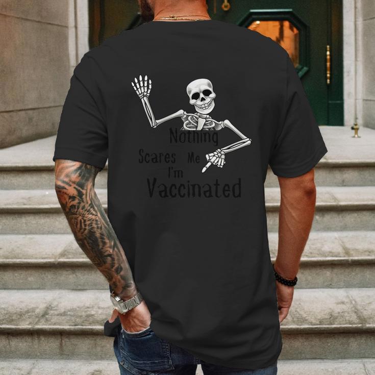 Cute Halloween Funny Halloween Day Halloween Skeleton Fully Vaccinated Hal Mens Back Print T-shirt Gifts for Men