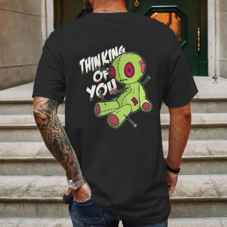 Cute Halloween Funny Halloween Day Thinking Of You Voodoo Graphic Design Printed Casual Daily Basic Mens Back Print T-shirt Gifts for Men