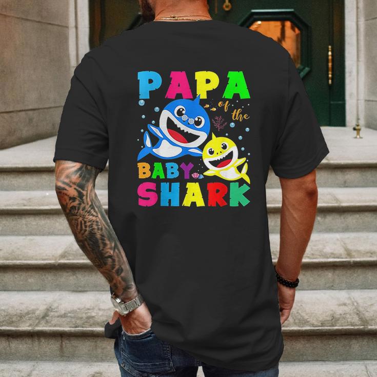 Cute Papa Of The Baby Shark Mens Back Print T-shirt Gifts for Men