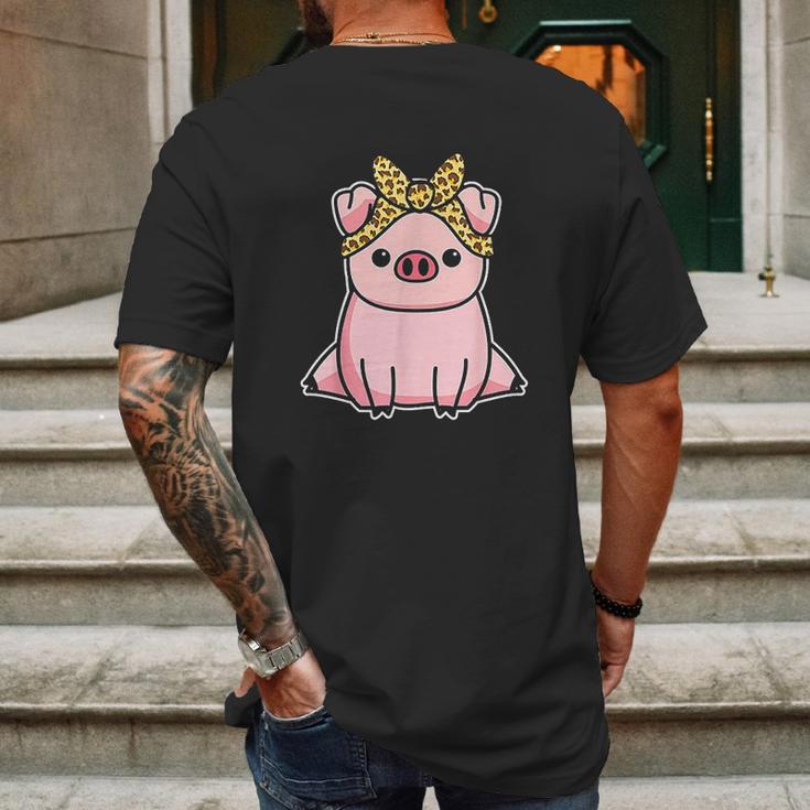 Cute Piggy Piglet Pig Mens Back Print T-shirt Gifts for Men