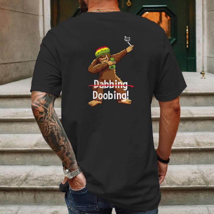 Dabbing Bigfoot Tee Shirt Smoking Cannabis Mens Back Print T-shirt Gifts for Men