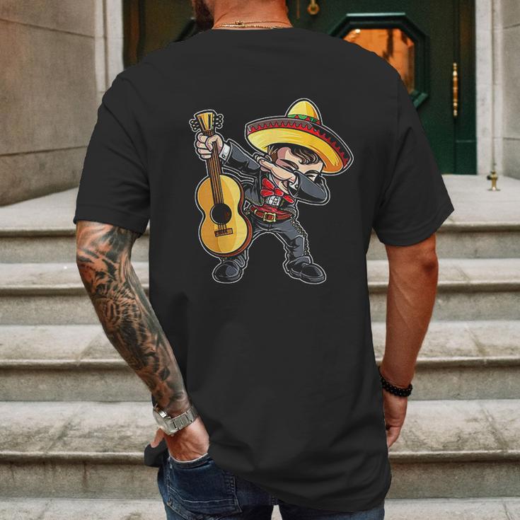 Dabbing Mariachi Mens Back Print T-shirt Gifts for Men