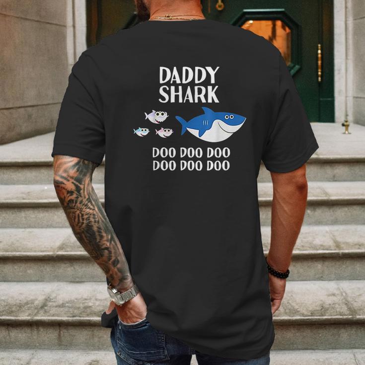 Daddy Shark Doo Doo Gift Mens Back Print T-shirt Gifts for Men