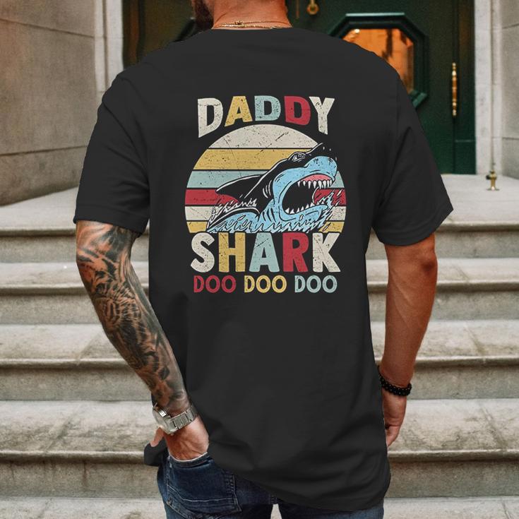 Daddy Shark Family Time Dad Birthday Gifts Mens Back Print T-shirt Gifts for Men