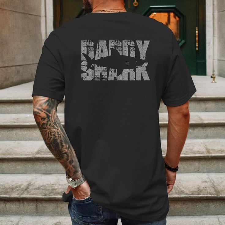 Daddy Shark Funny Shark Mens Back Print T-shirt Gifts for Men