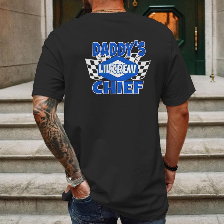 Daddys Lil Crew Chief Mens Back Print T-shirt Gifts for Men