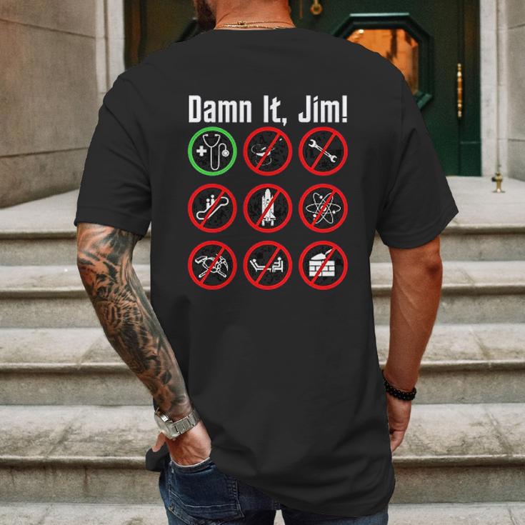 Dam N It Jim Mens Back Print T-shirt Gifts for Men