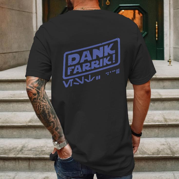 Dank Farrik Blue Mens Back Print T-shirt Gifts for Men